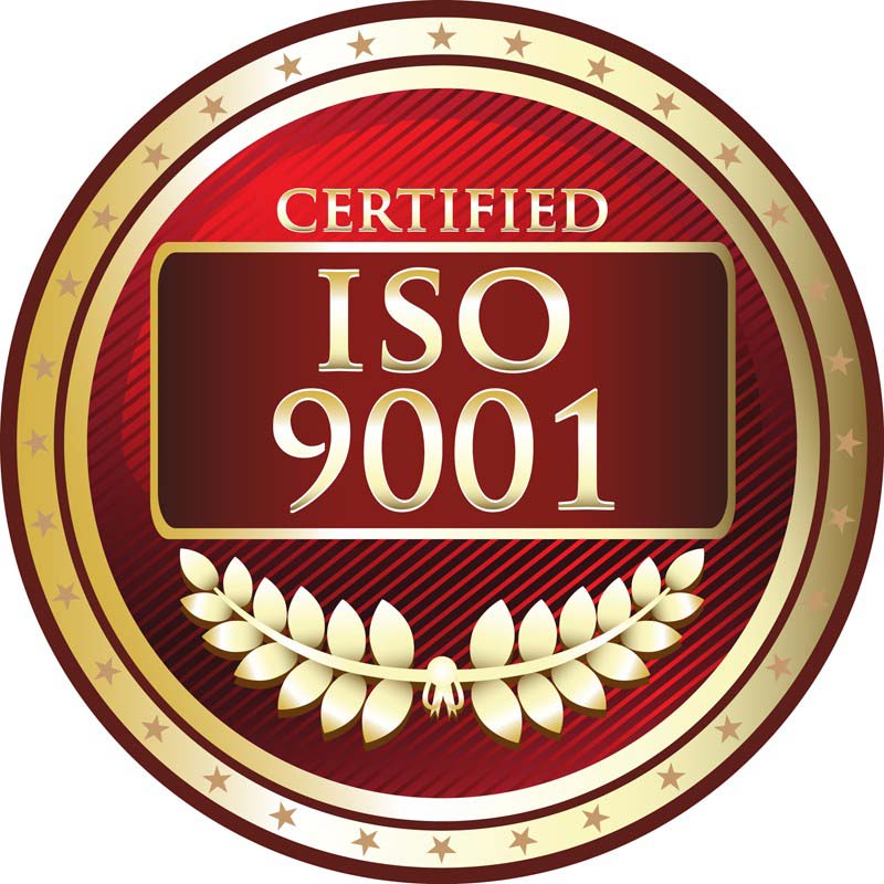 ISO 9001 2015 Certified Quality Management.