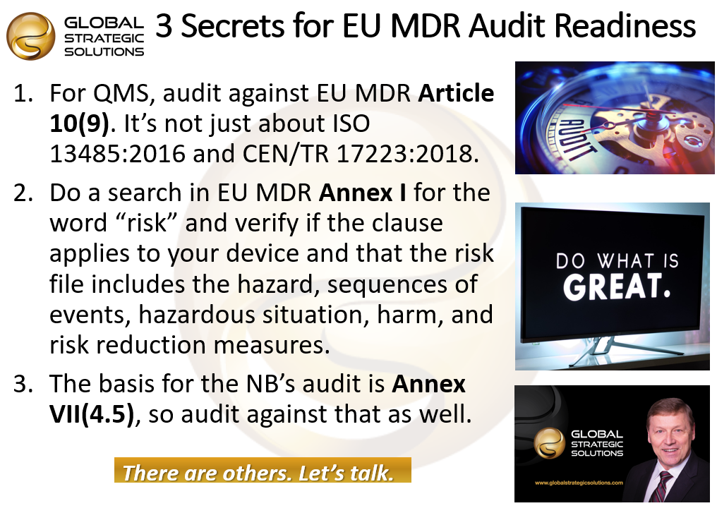 3 secrets for EU MDR audit readiness