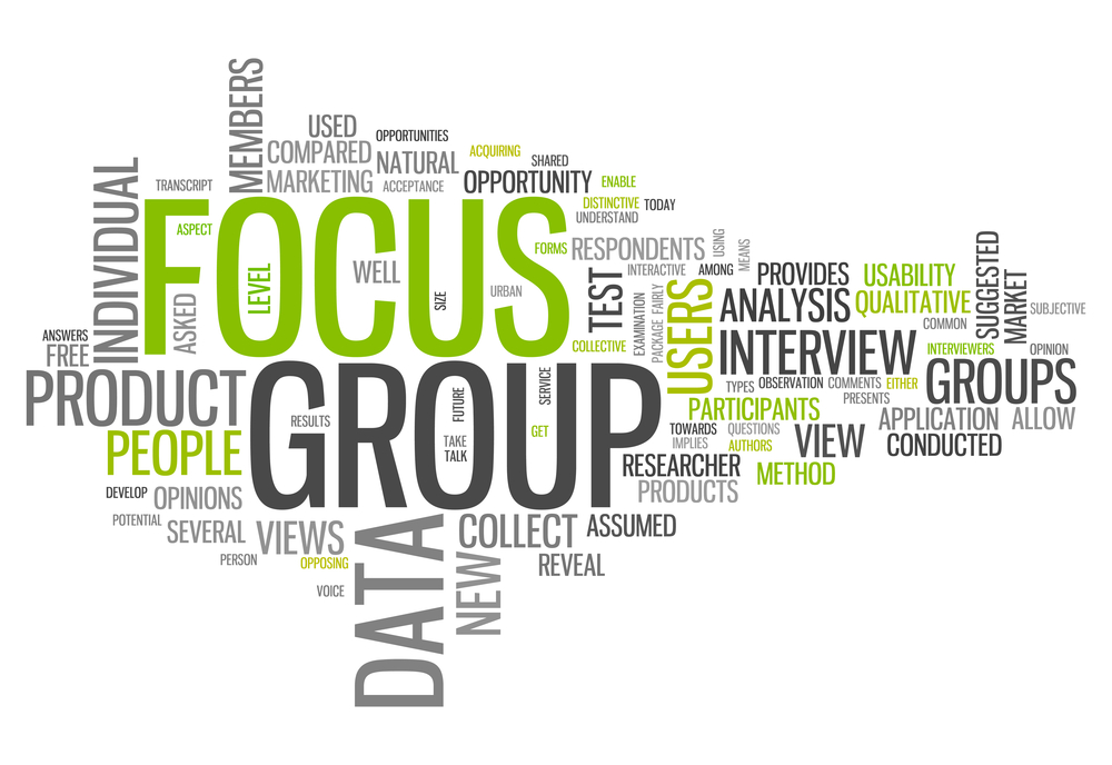 Word Cloud with Focus Group related tags.